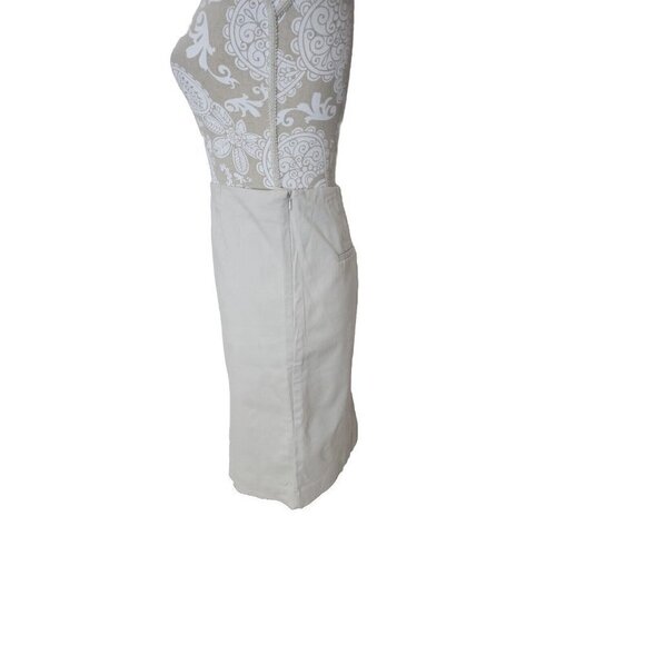 J. Jill mini skirt Cotton and Spandex Khaki Mini Straight Skirt Side Zip 8 - Picture 3 of 9